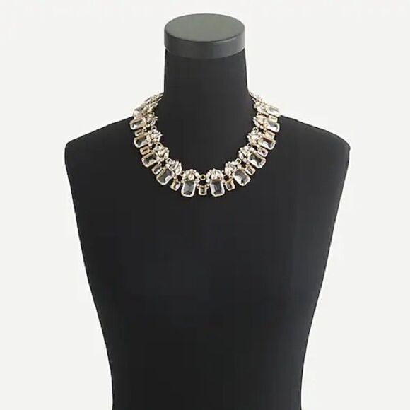 J crew cluster drop stone necklace crystal - Picture 7 of 7